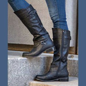 NIB JOURNEE COLLECTION Women's Wide Calf Harley Boot